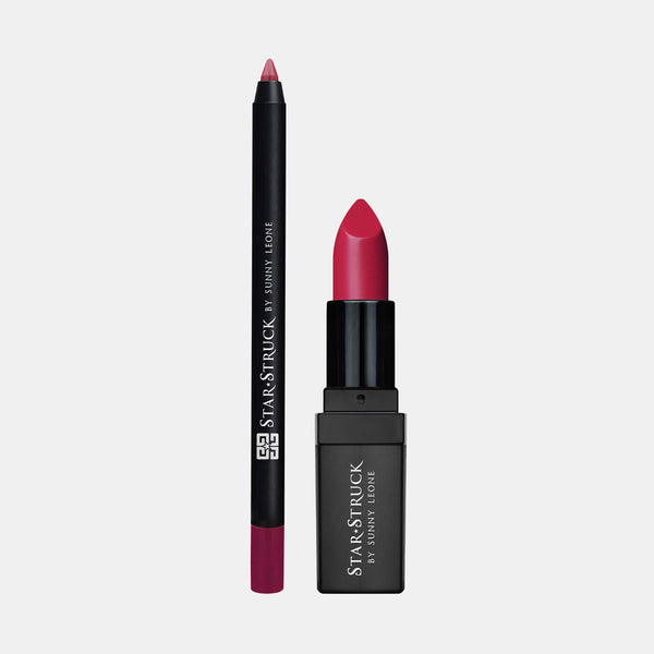 Rooberry - 2Pcs Lip Kit, Lipstick & Lipliner Kit - Berry Pink