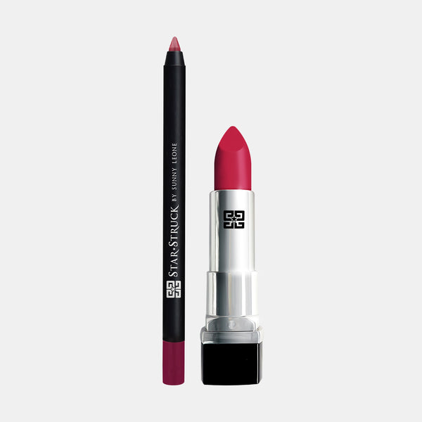 Rooberry - 2Pcs Lip Kit, Lipstick & Lipliner Kit - Berry Pink